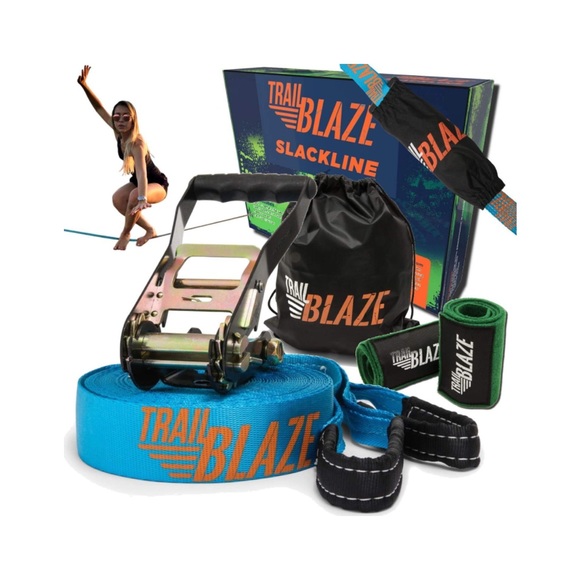 Trailblaze Slackline‎ Kit with Tree Protectors | Slack Lines for Backyar… - Picture 1 of 8